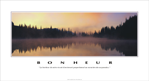 Le bonheur de notre vie est directement proportionnel au caract�re de nos pens�es.